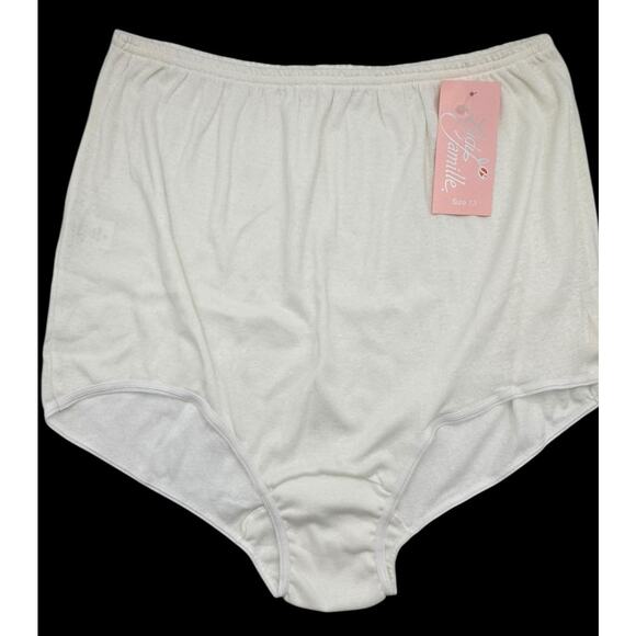 Vintage Lady Camille 2 Pair Underwear Granny Panties Size 13 Solid White Cotton - Picture 4 of 8